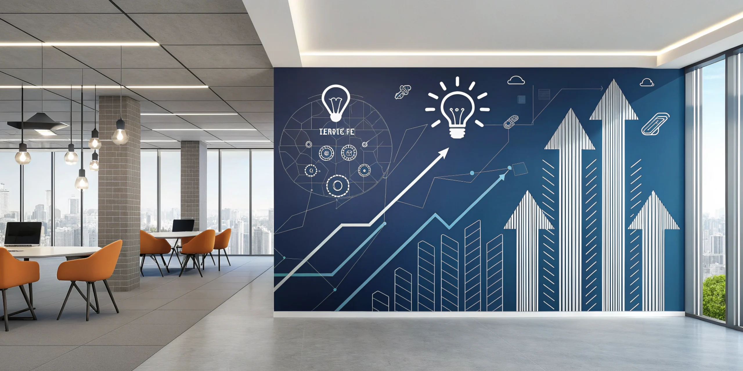 Corporate office wall mural printing Metro Vancouver