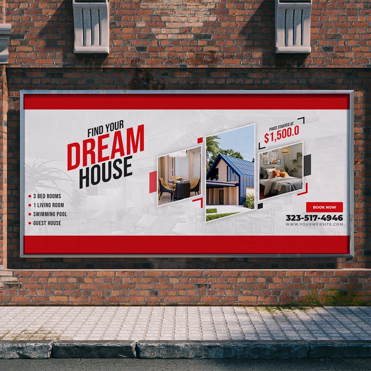 Large-format banner printing and install